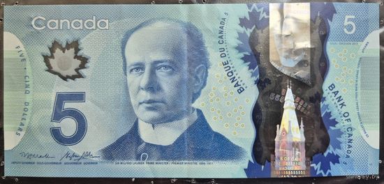 Канада. 5 долларов образца 2013 года