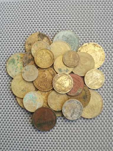 Сборный лот монет дореформы с рубля!