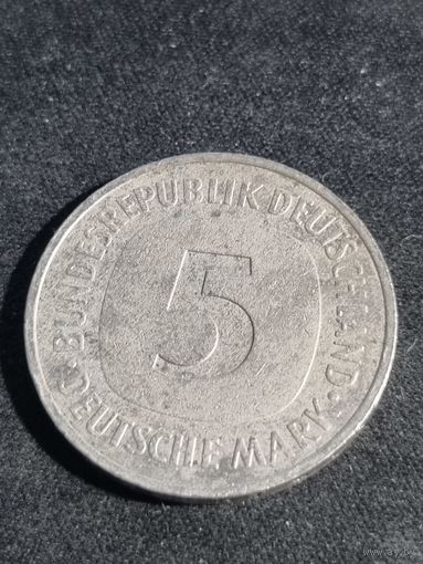 Германия (ФРГ) 5 марок 1991 J