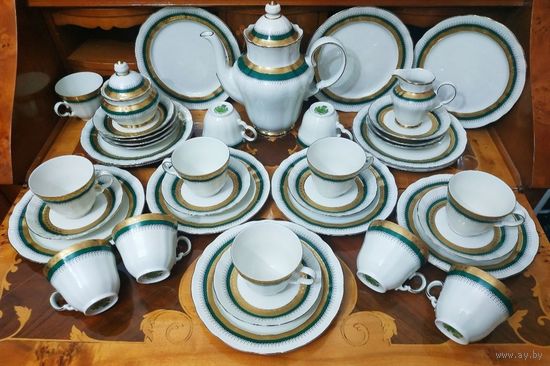 Классика 1930х Royal Winterling фарфоровый кофейный сервиз 12 персон/39 пр