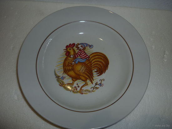 Детская Тарелка Буратино МФЗ Фарфор СССР