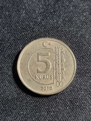 Турция 5 курушей 2010
