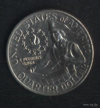 США 25 центов 1976 г. Барабанщик (*). Сохран!!!