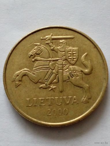 Литва 50 центов 2000 г.