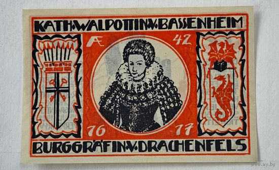 1921 год 25 пфеннигов  Германия