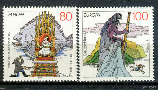 Германия - 1997г. - Саги и легенды - полная серия, MNH, 1 марка с полосами на клее [Mi 1915-1916] - 2 марки