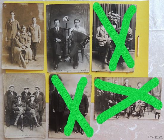 Фото "Мужская компания", Зап. Бел., Волковыск, 1920-1930-е гг.