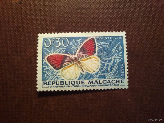 Мадагаскар 1960 г.Бабочка Колотис Ион./16а/
