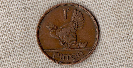 Ирландия 1 пенни 1942/фауна(Bh)