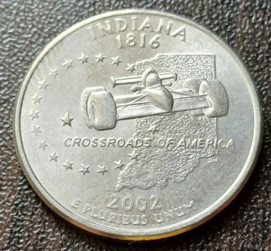 США , 2002     D     Квотер штата Индиана     ( 1-8-2 )