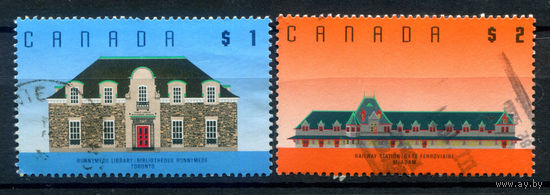Канада - 1989г. - архитектура - 2 марки - полная серия, гашёные [Mi 1132-1133]. #3-WB-96-B-1