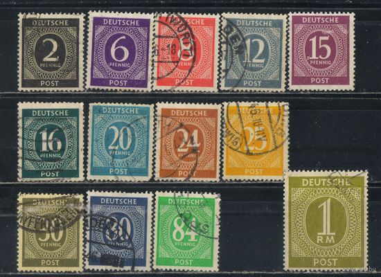 Оккупация Германии Американо-британо-советская зоны 1946 Номинал Стандарт #912,916-7,920,922-4,927-8,935-7