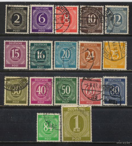 Оккупация Германии Американо-британо-советская зоны 1946 Номинал Стандарт #912,916-8,920-1,923-5,927-9,932-3,935-7