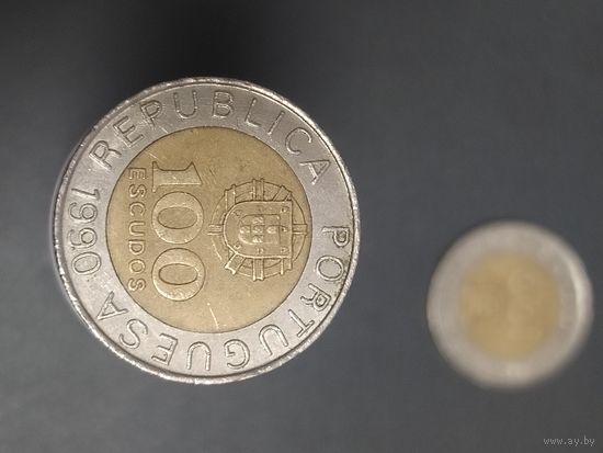 100 эскудо Португалия 1990 года лот 40