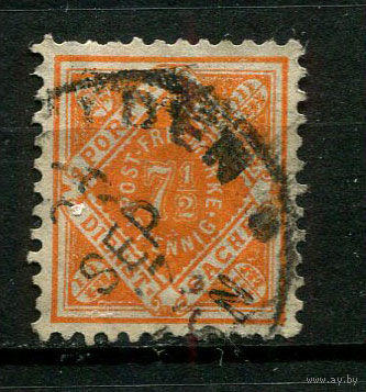 Германские земли - Вюртемберг - 1916 - Dienstmarken. Цифры в ромбе 7 1/2Pf - [Mi.120] - 1 марка. Гашеная.  (Лот 114BQ)