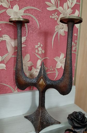 Подсвечник на 2 свечи , винтаж ,СССР.