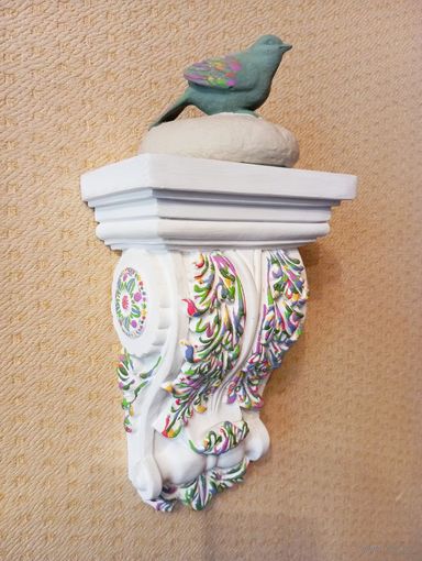 - КРОНШТЕЙН ПТИЧКА НА КАМНЕ 34х17х10 см Из серии реплики мировых шедевров Голландия