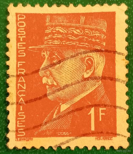 Франция 12 августа 1941. Глава марионеточного государства Виши Анри Филипп Петен