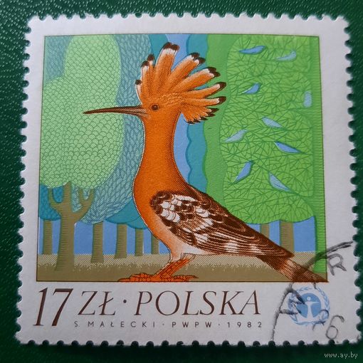 Польша 1982. Фауна. Птицы. Удот