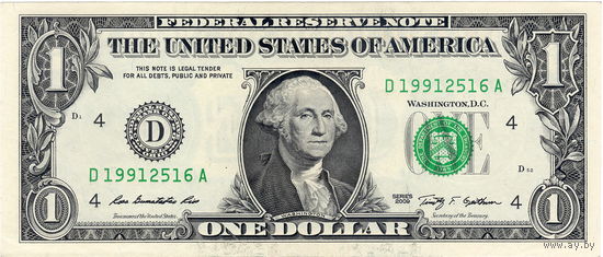 США, 1 $, 2009 г., "D", Кливленд, UNC