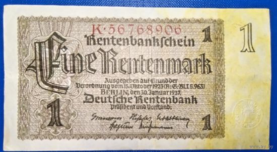 Германия 1 рентенмарка 1937 г.