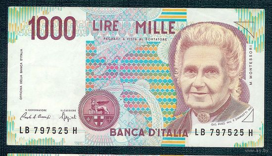 Италия, 1000 лир 1990 год.