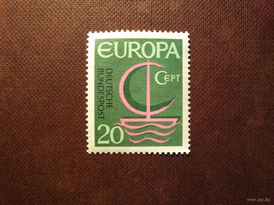 Германия  1966 г.Европа (C.E.P.T.) 1966 - Корабль./9а/