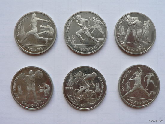 Набор монет "Барселона", 1992 год,  6 монет