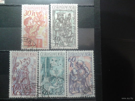 Чехословакия 1961 Кукольный театр, марионетки Полная серия с клеем без наклеек