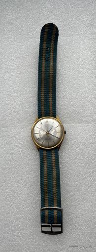 РЕДКИЕ, позолоченные часы Ракета. 50 лет октября. Au 20. РАБОЧИЕ!