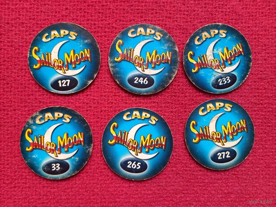 Фишки кепсы caps Sailor Moon Сейлор Мун. Цена за все фишки.