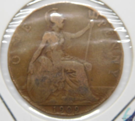 Великобритания 1 пенни 1909 г