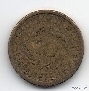 10 рентных пфеннигов 1924 А Германия