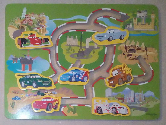 Деревянный лабиринт Тачки машинки