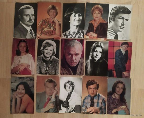 Открытка фото советских актеров 1978-1981 гг. - 1 шт