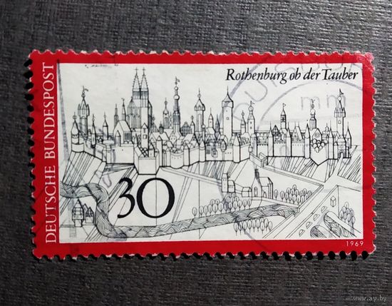 Марка Германия 1969 год Архитектура