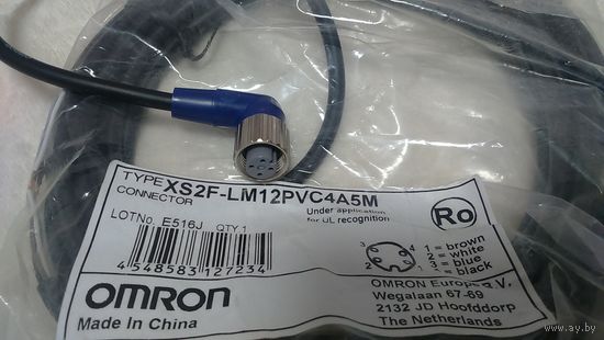 Соединительный кабель OMRON XS2F-LM12PVC4A5M   (4 шт.)