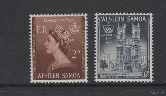 Самоа Западное 1953 ** Коронация, серия 2 марки