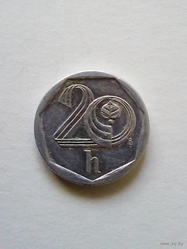 Чехия.20 геллеров 2000 г.