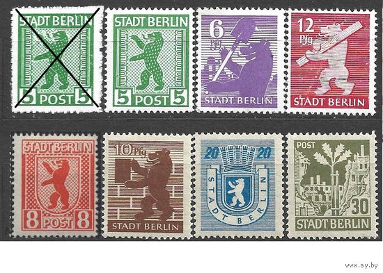 ГЕРМАНИЯ 1945 марки Советская зона Оккупации БЕРЛИН-БРАНДЕНБУРГ  **\\9