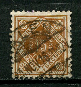 Германские земли - Вюртемберг - 1916 - Dienstmarken. Цифры в ромбе 15Pf - [Mi.121] - 1 марка. Гашеная.  (Лот 115BQ)