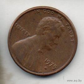 СОЕДИНЁННЫЕ ШТАТЫ АМЕРИКИ 1 ЦЕНТ 1975 D.