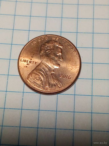 1 цент США 2016 год