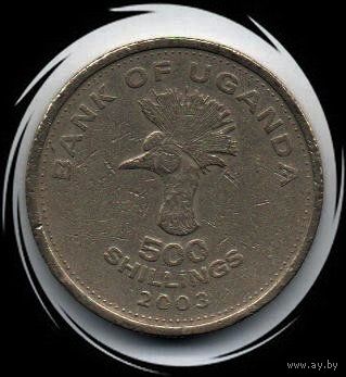 500 шиллингов 2003. Уганда.
