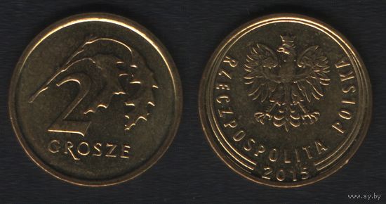 Польша y924 2 грош 2015 год (Cross) (_alb2