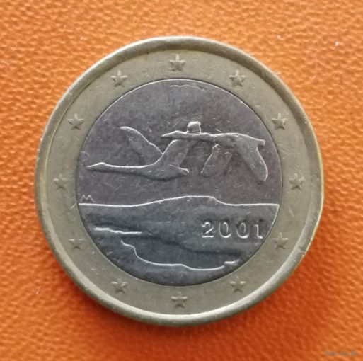 Финляндия 1 евро, 2001 г., KM# 104