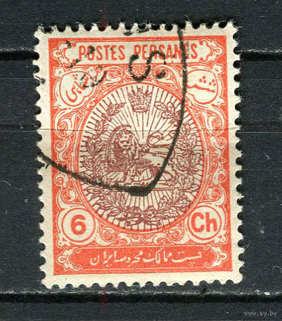 Персия (Иран) - 1909 - Герб 6CH - [Mi.291] - 1 марка. Гашеная.  (LOT GN36)-T3P44