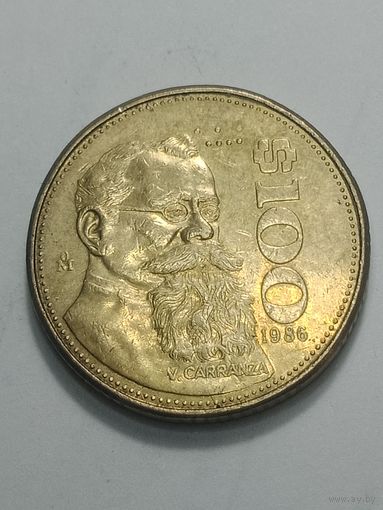 Мексика 100 песо  1986 года .