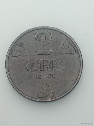 Норвегия 2 эре 1950 года .