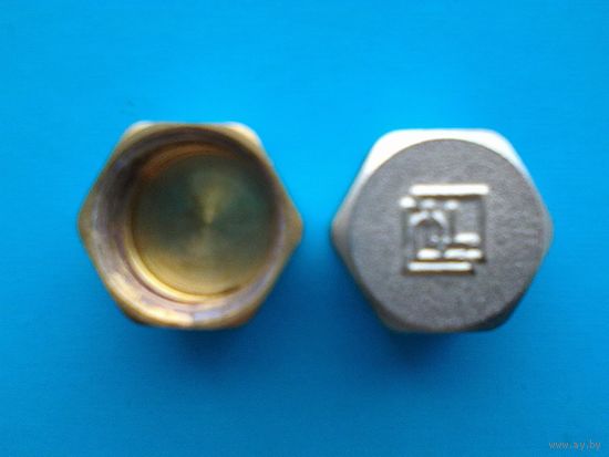 Две Заглушки /Латунь/ - 1/2 дюйма - Одним Лотом.